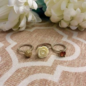 Set of 3 Gold Stacking Rings